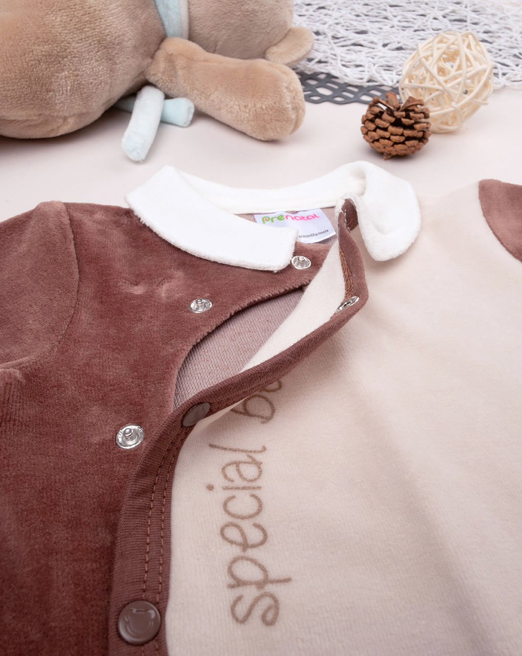 Pelele bicolor para bebé "teddy - Prénatal
