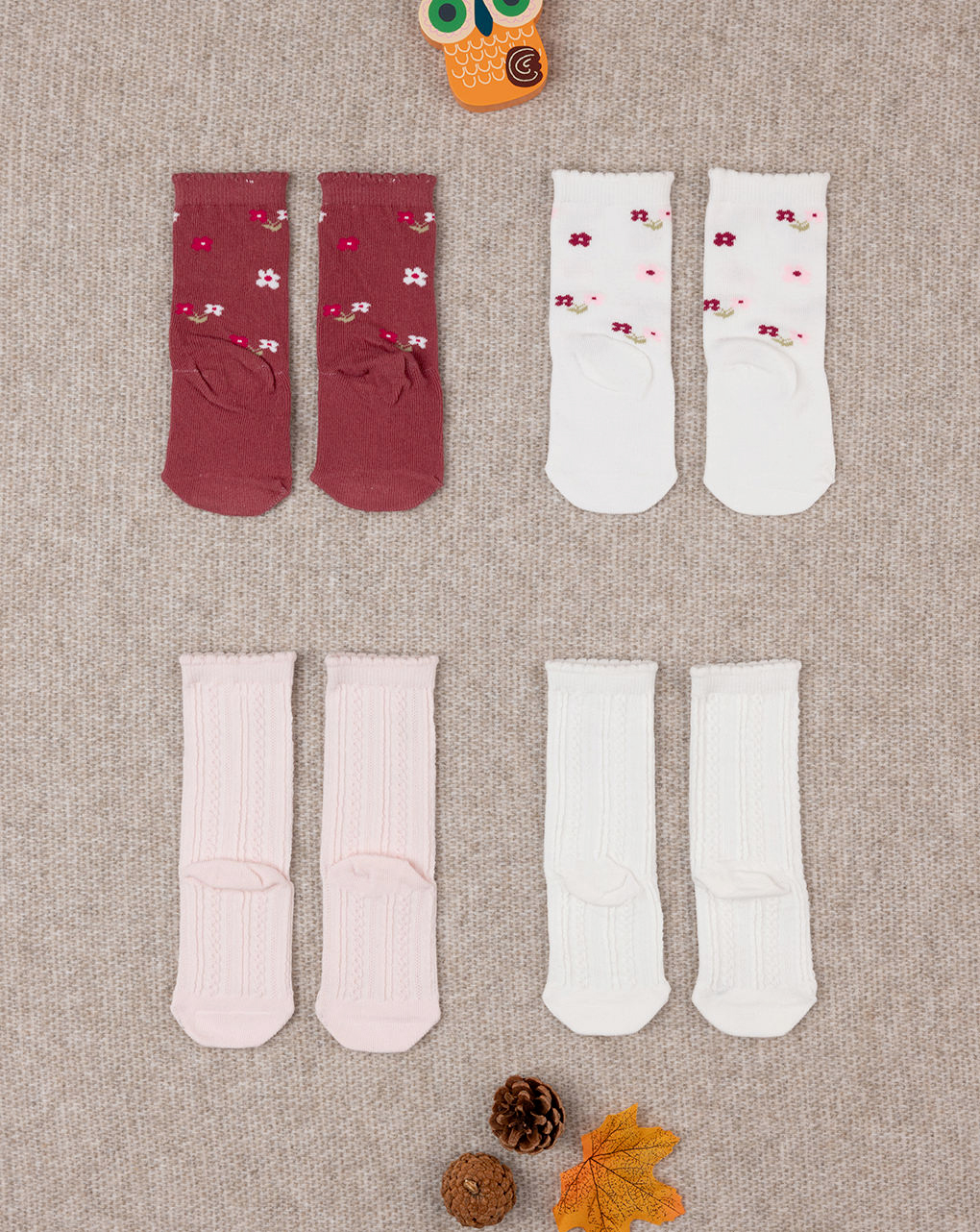 Pack 4 calcetines suaves para bebé - Prénatal