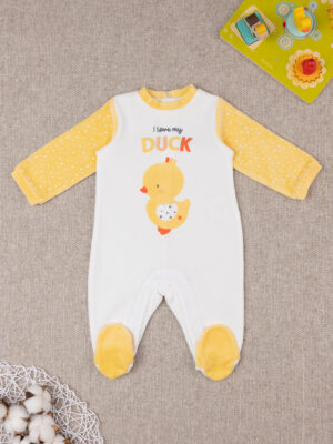 Pelele unisex naranja "bunny" - Prénatal