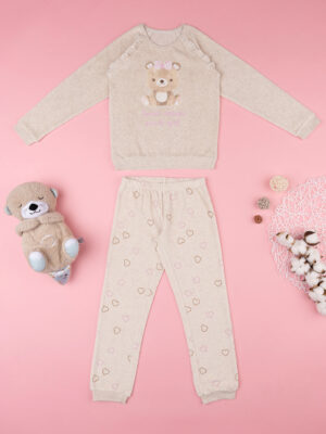 Pijama largo de chenilla para niña - Prénatal