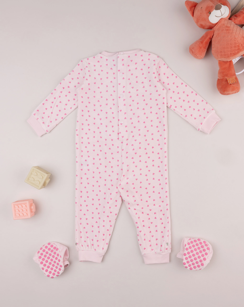 Pijama de chenilla para bebé niña "osito de peluche - Prénatal