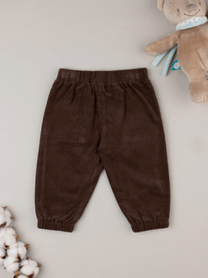 Pantalones de terciopelo marrón para bebé - Prénatal
