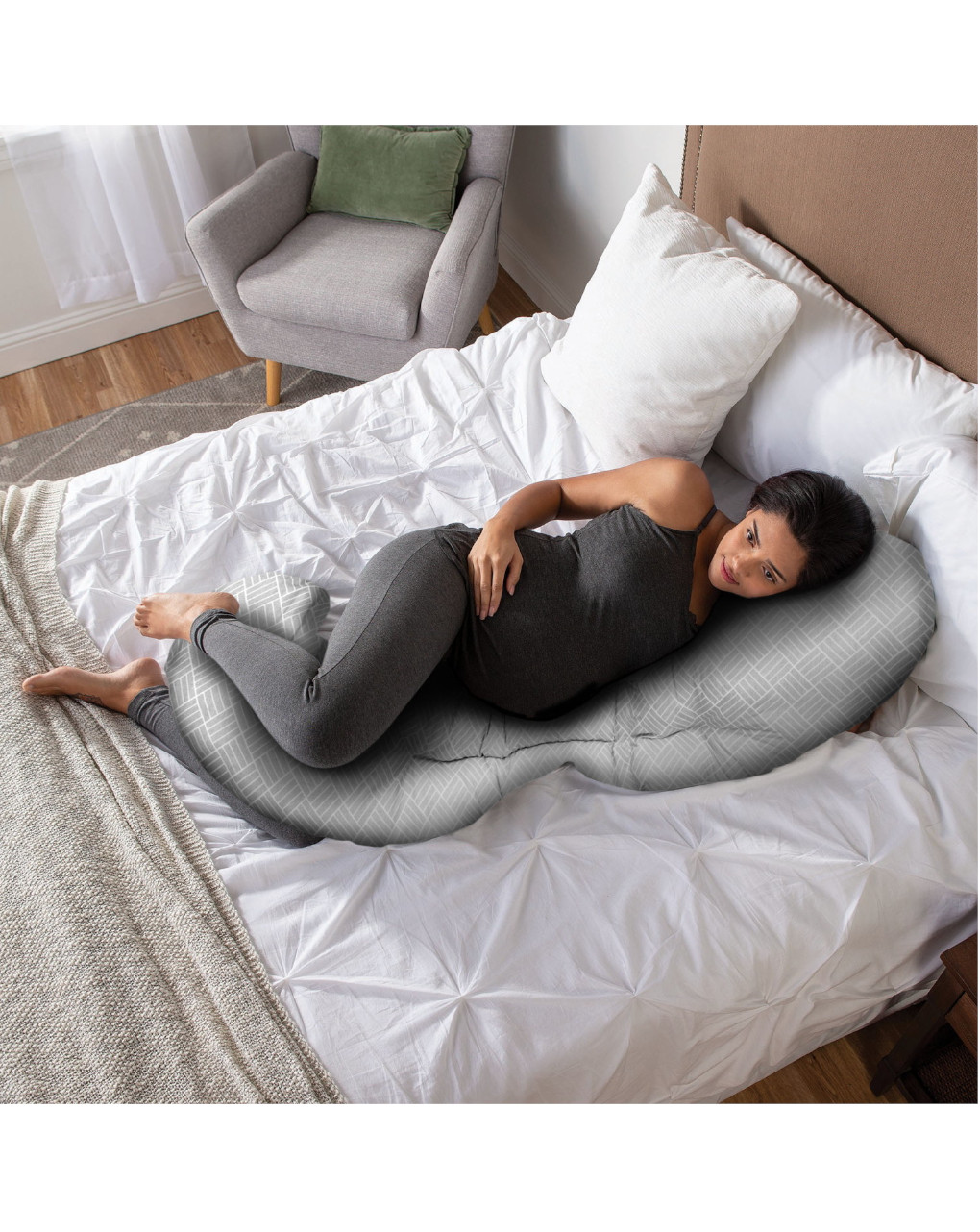 Custom fit total body pillow gris- boppy - Boppy