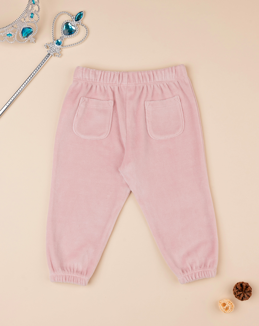 Pantalón de chenilla rosa para bebé niña - Prénatal