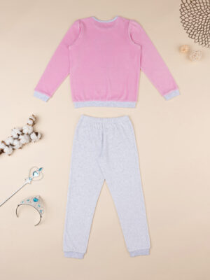 Pijama de dos piezas de chenilla para niña "princesa - Prénatal