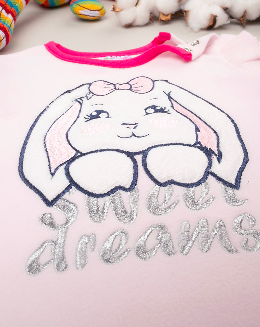 Pijama de dos piezas de forro polar para niña "rabbit - Prénatal