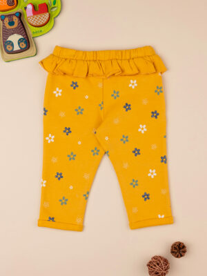 Pantalón amarillo "fiori" de niña - Prénatal