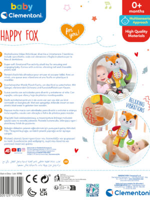 Peluche happy fox 0/36 meses - clementoni - Baby Clementoni