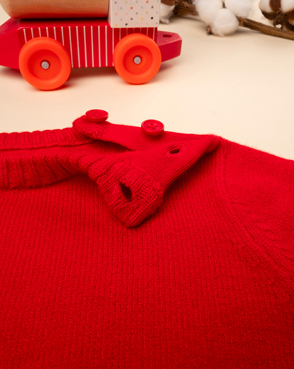 Jersey de punto rojo para bebé - Prénatal
