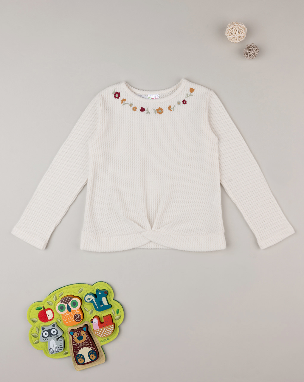 Camiseta blanca infantil con bordado - Prénatal