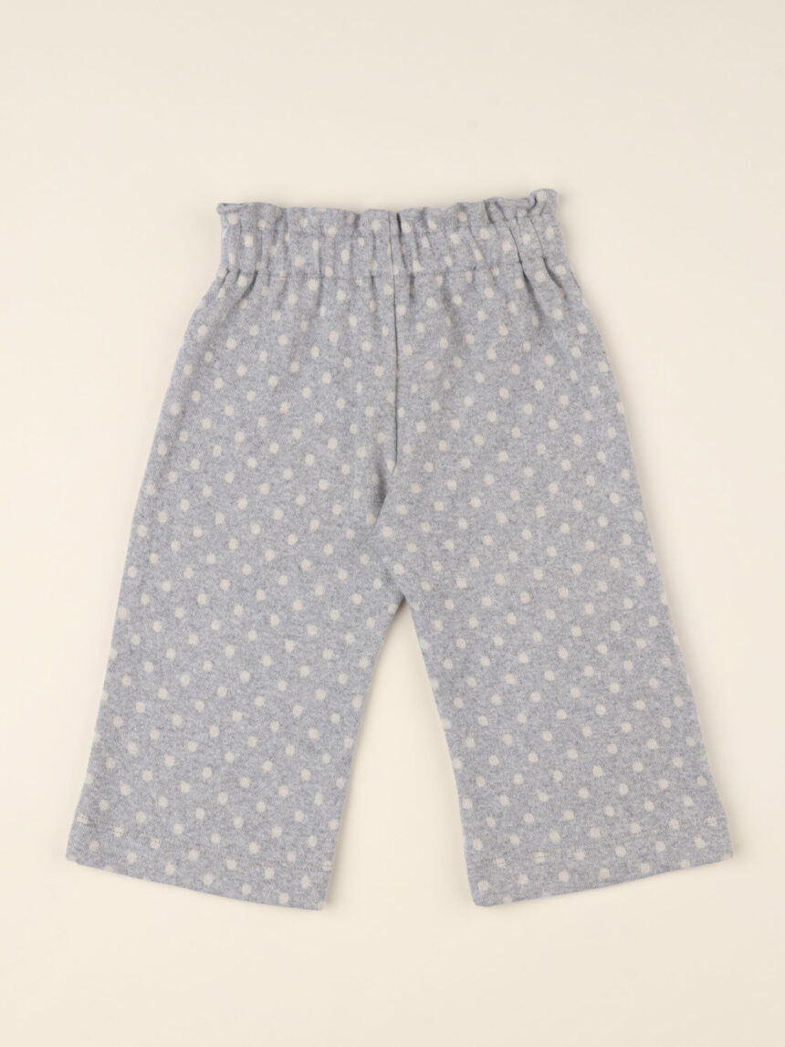 Pantalón gris de lunares para niña - Prénatal
