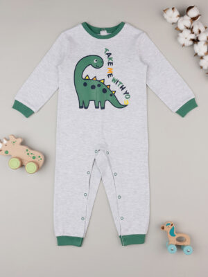 Pijama para bebé "dino" gris - Prénatal