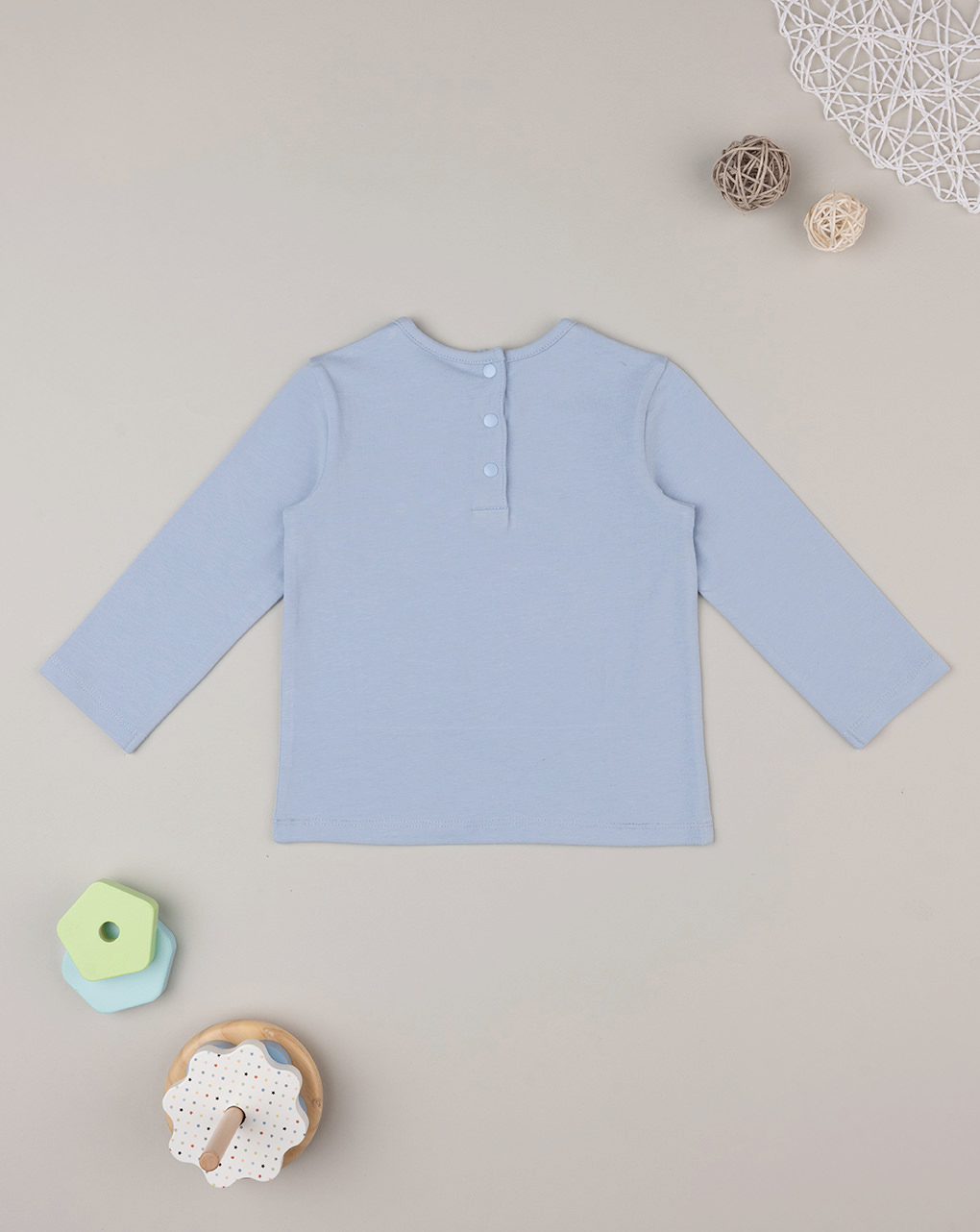 Camiseta azul bebé de manga larga "ositos de peluche - Prénatal
