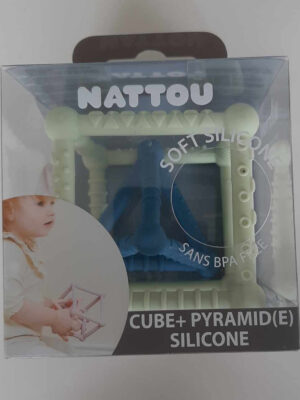 Lote de 2 cubos de silicona verde/azul - nattou - Nattou