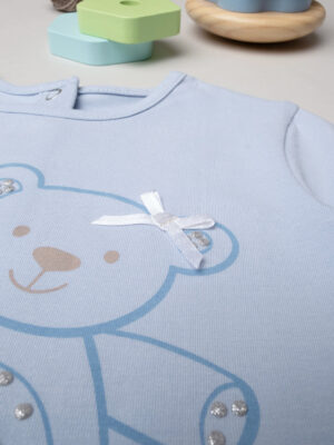 Camiseta azul bebé de manga larga "ositos de peluche - Prénatal