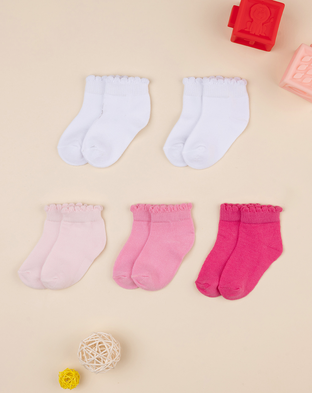 Pack 5 calcetines cortos de niña - Prénatal