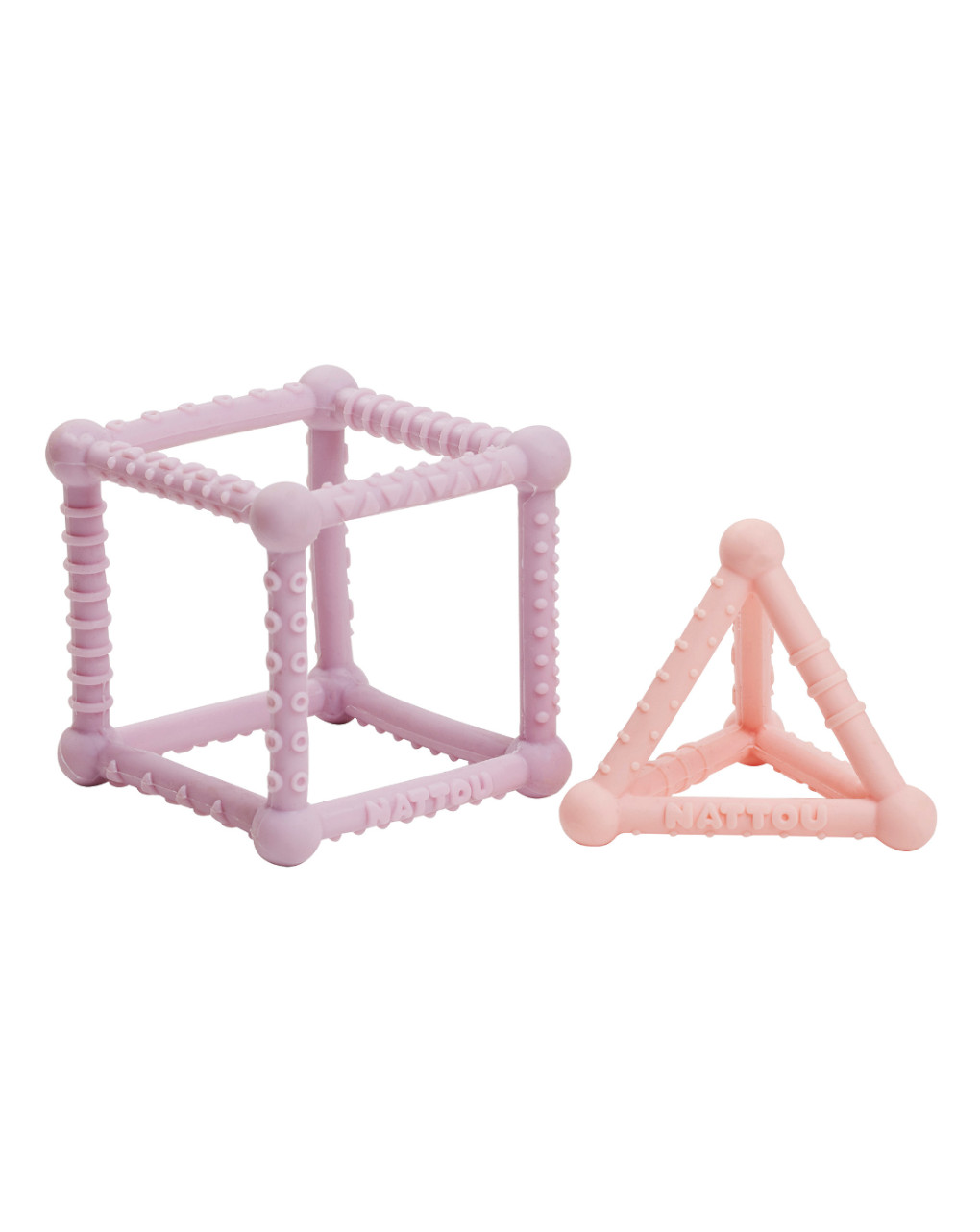 Lote de 2 cubos de silicona rosa/lila - nattou - Nattou