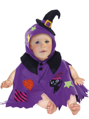 Capa estilo poncho para disfraz de bruja bebé 9-18 meses - carnaval queen - Carnaval Queen