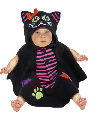Capa estilo poncho para disfraz de gato bebé baby 9-18 meses - carnaval queen - Carnaval Queen