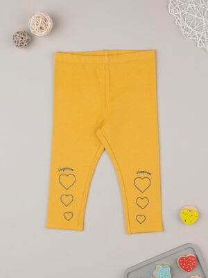 Leggings amarillos de niña con estampado - Prénatal