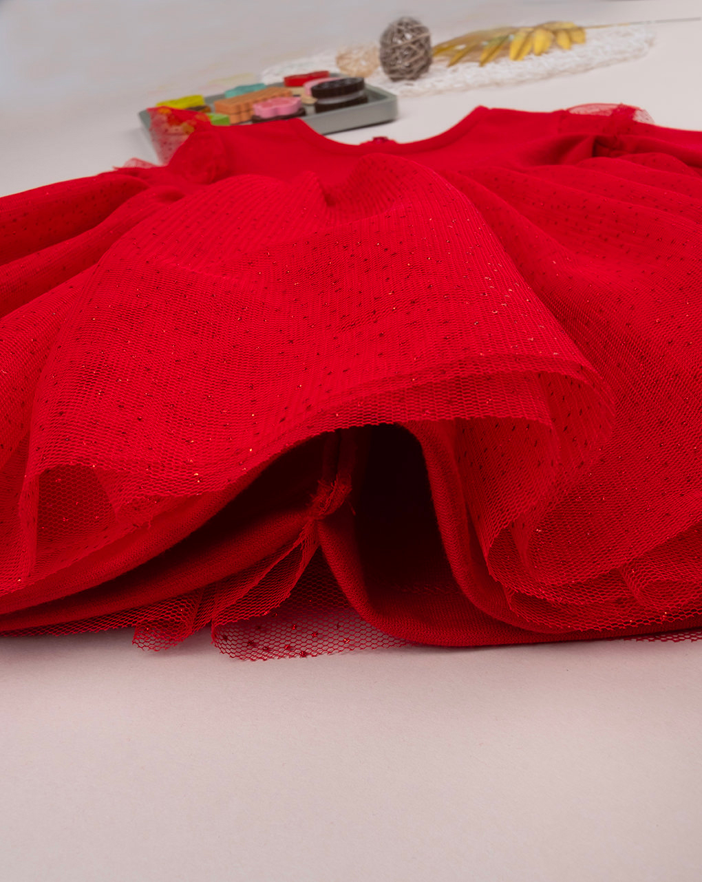 Vestido de punto rojo de niña - Prénatal