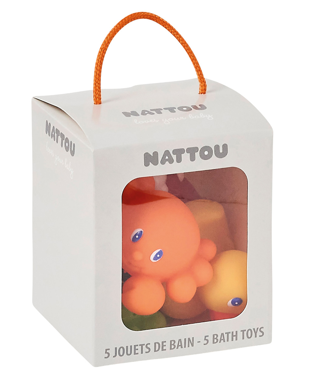 Juego de juguetes de baño de 5 piezas (eva) - nattou - Nattou
