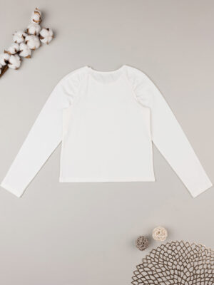 Camiseta de punto color crema para niña - Prénatal