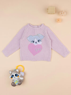 Jersey tricot lila niña - Prénatal