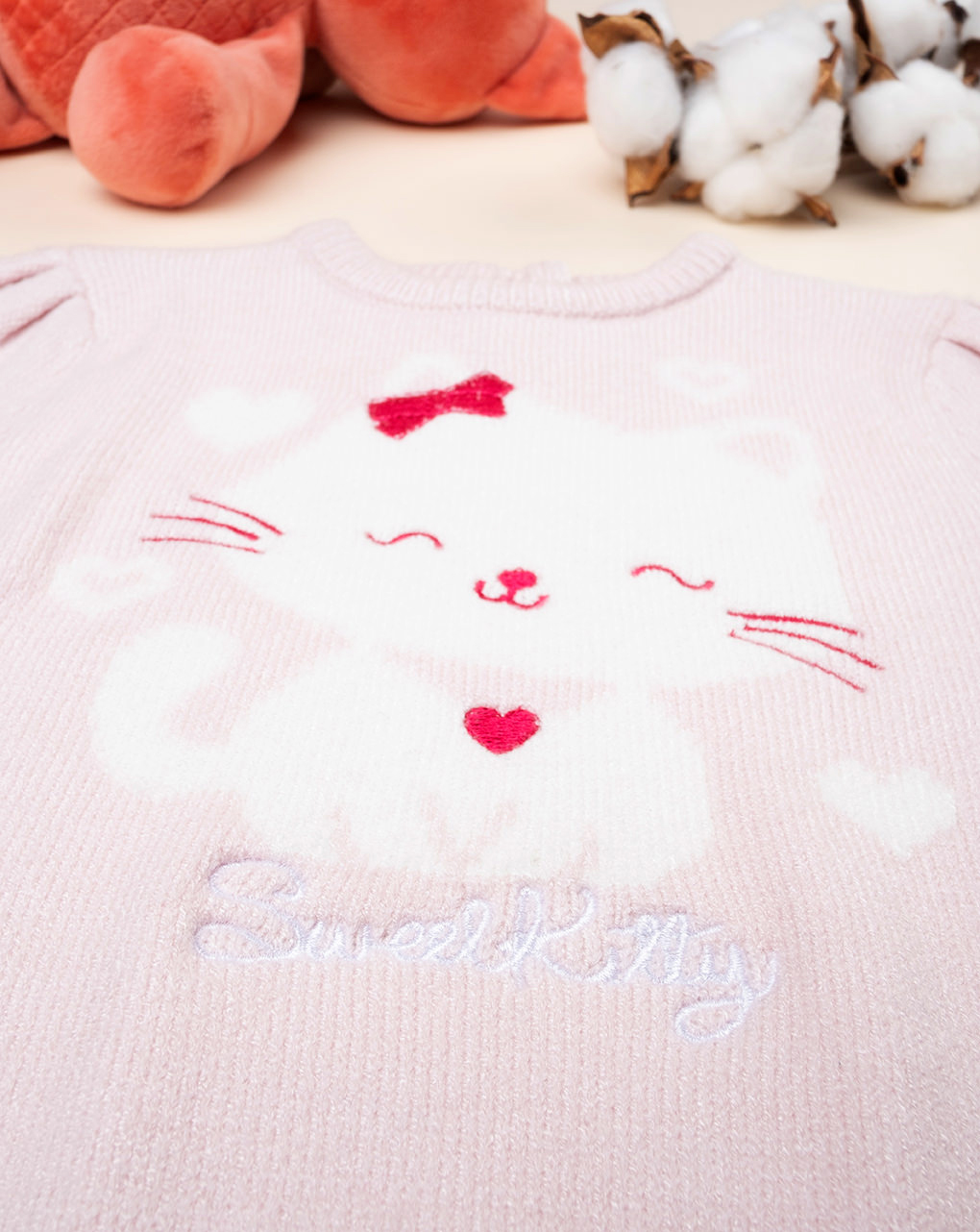 Jersey tricot estampado rosa niña - Prénatal