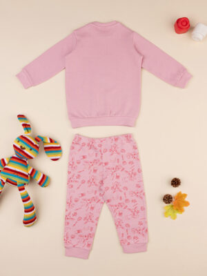 Piijama de dos piezas de felpa para niña bing rosa - Prénatal