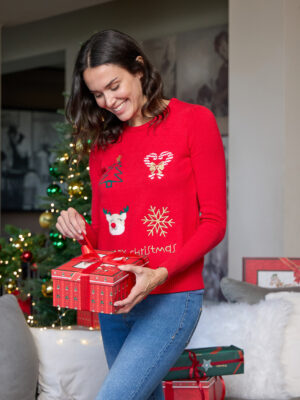 Jersey navideño de tricot para mujer - Prénatal