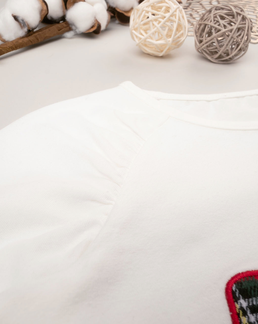 Camiseta de punto color crema para niña - Prénatal