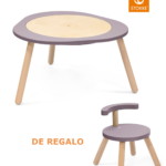 Mesa MuTable V2 lilac + silla MuTable Chair V2 Lilac - stokke®