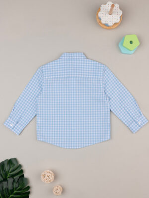Camisa de cuadros azul bebé - Prénatal