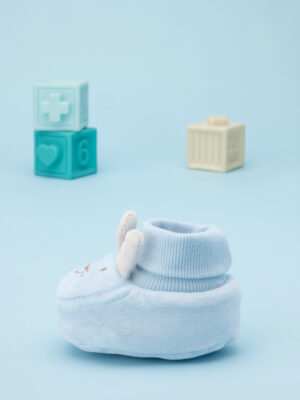 Zapatillas de chenilla azul bebé - Prénatal
