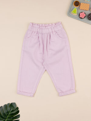 Pantalón rosa de sarga para niña - Prénatal