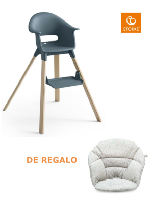 Silla clikk fjord blue + clikk cushion grey sprinkles - stokke® - Stokke