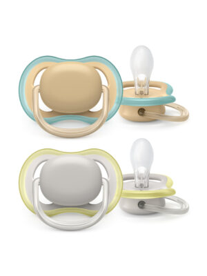 2 chupetes ultra air 0-6 meses gris/marrón - philips avent - Philips Avent