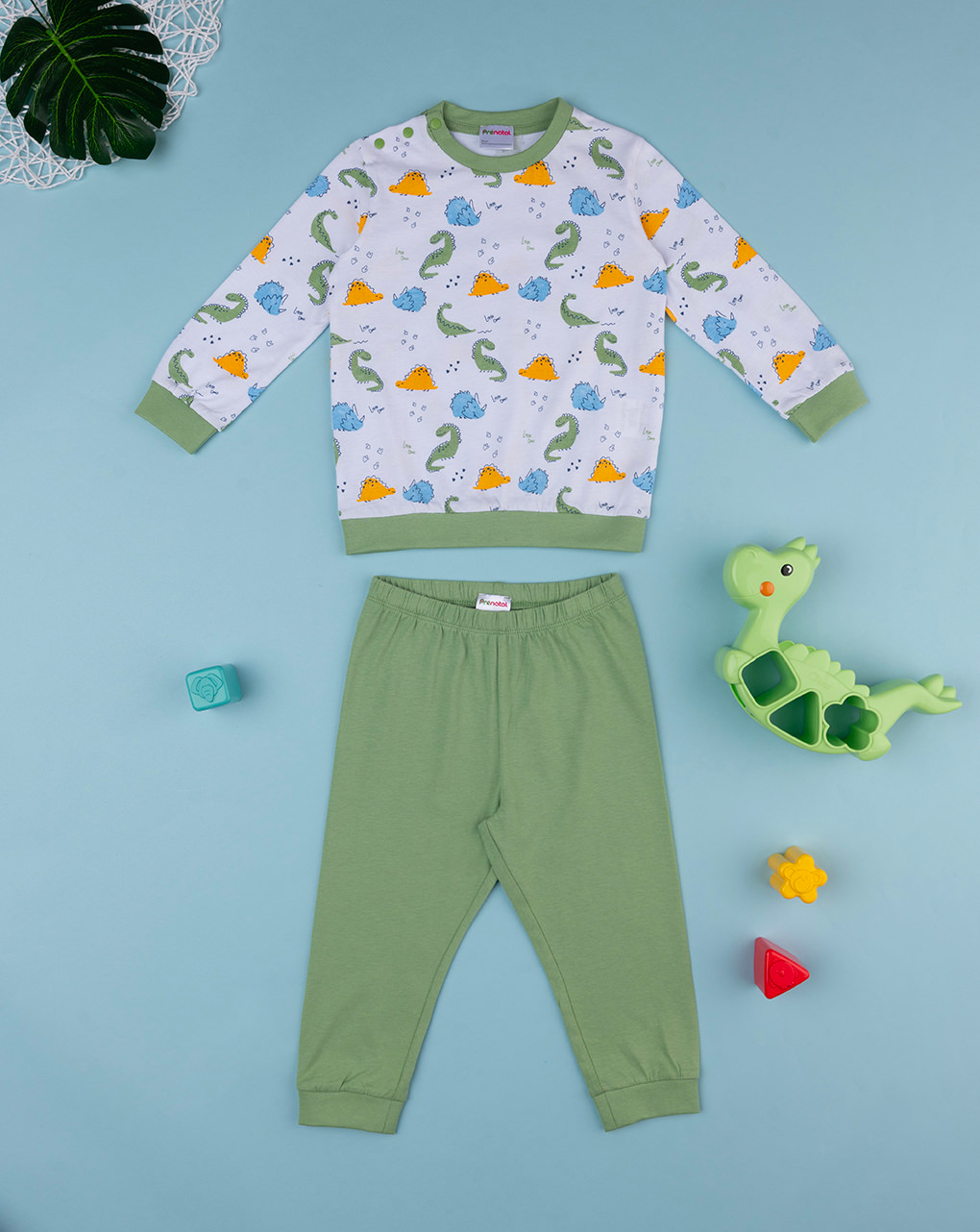 Pijama largo de dinosaurio para bebé - Prénatal