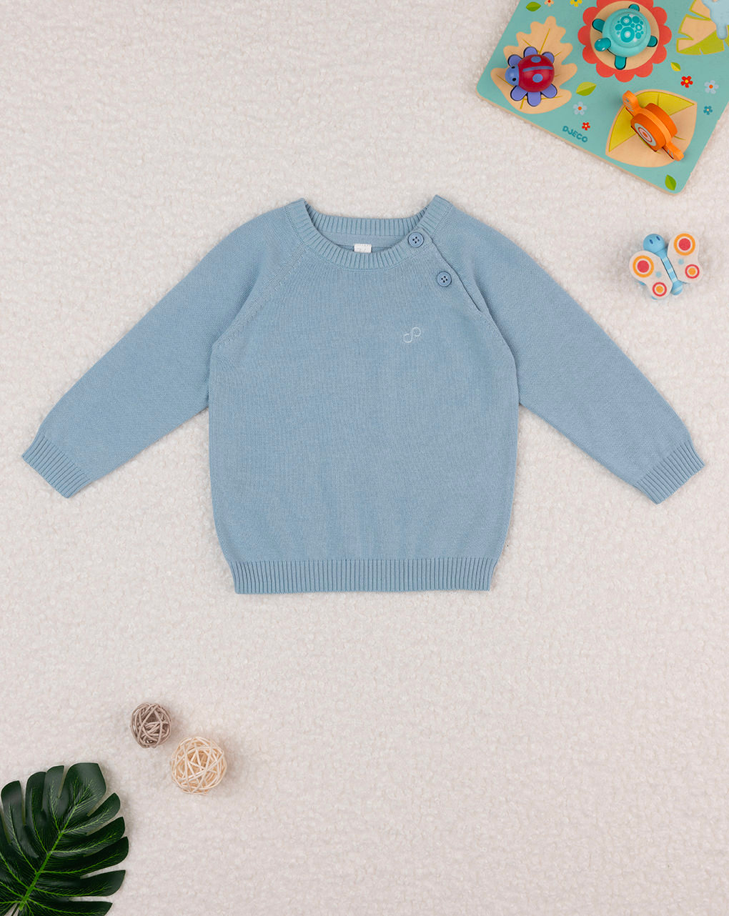 Jersey de algodón azul bebé - Prénatal
