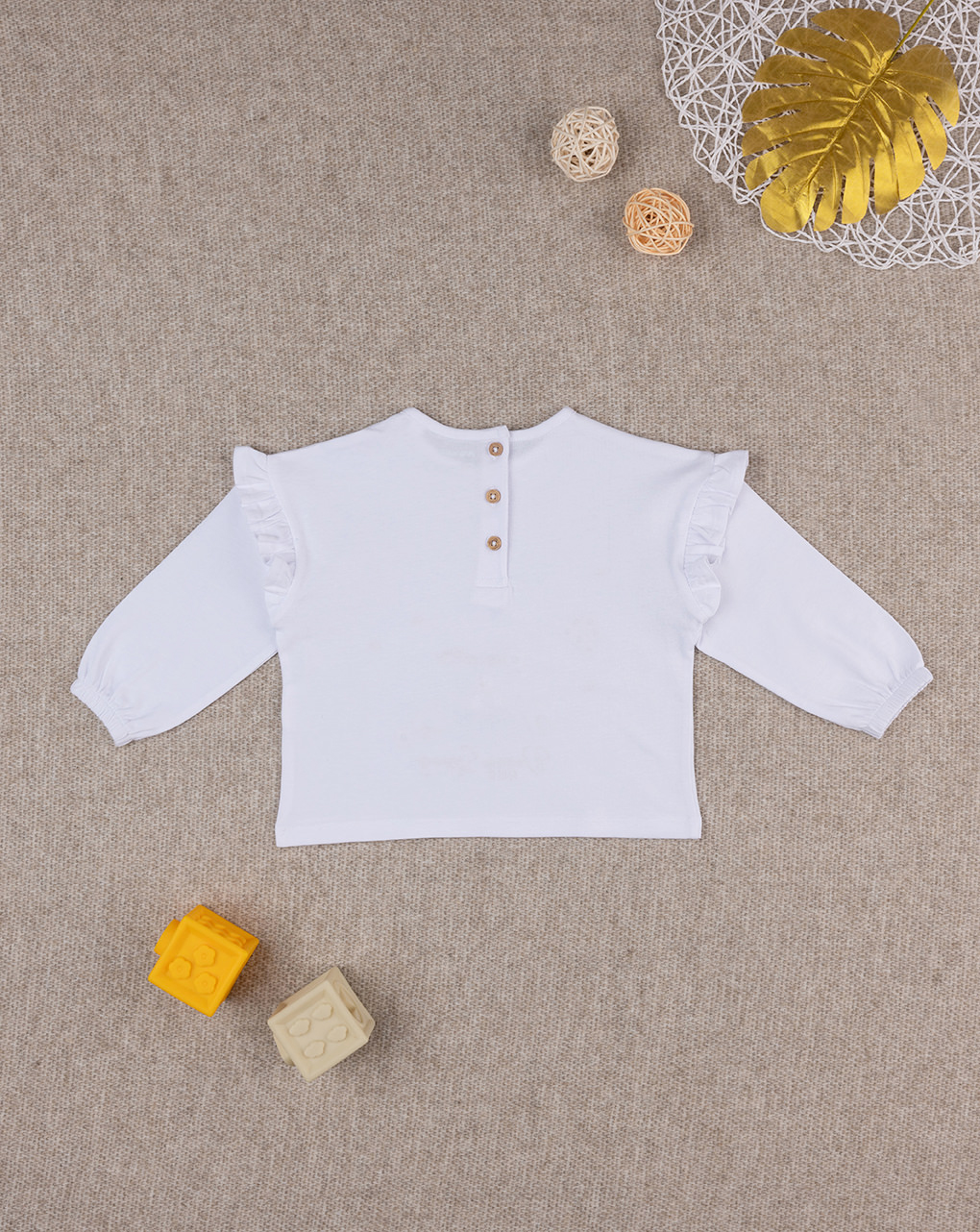 Camiseta asual de manga larga para niña "jardín" - Prénatal