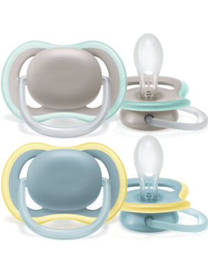 2 chupetes ultra air 18+ meses color gris/azul - philips avent - Philips Avent