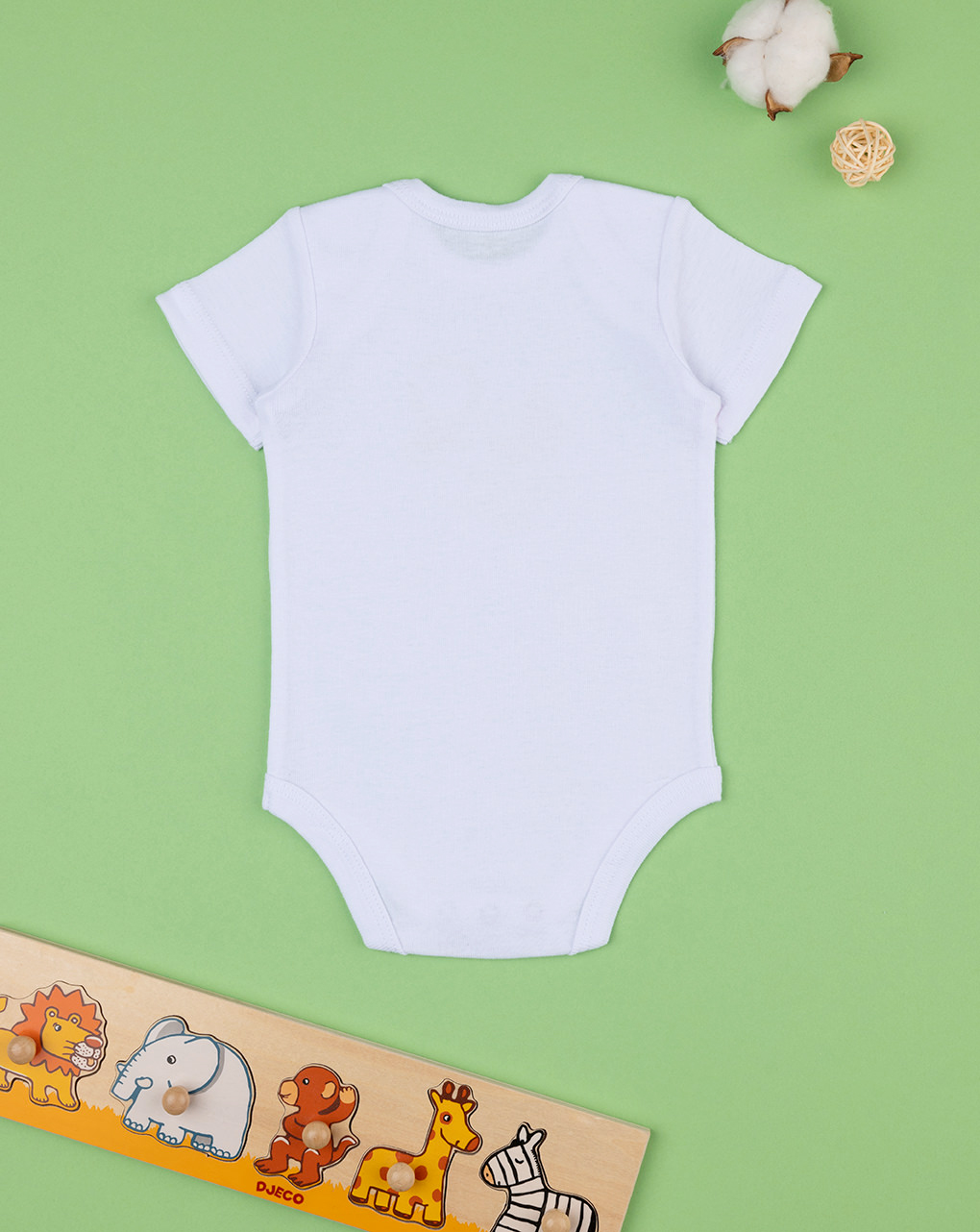 Body blanco de manga corta para bebé con estampado - Prénatal