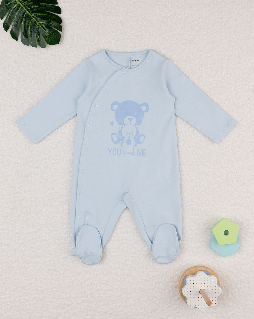 Pelele azul bebé osito - Prénatal