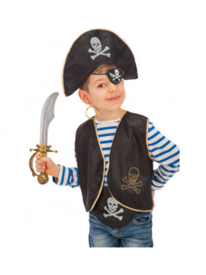 Conjunto pirata para bebé  (sombrero + venda + chaleco con espada pendiente y cinturón) - carnival toys - Carnival Toys
