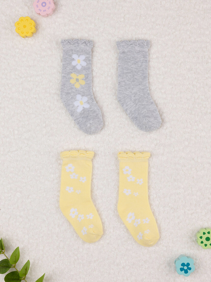 Pack 2 calcetines bebé 'flores - Prénatal