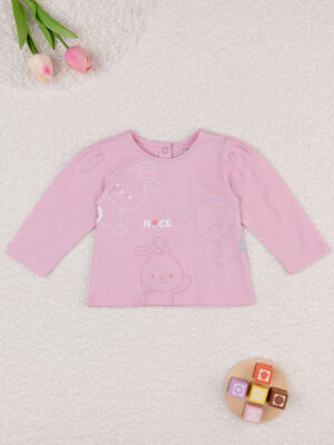 Camiseta "bunny" rosa de manga larga - Prénatal
