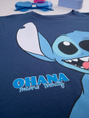 Camiseta bambino blu "stitch" (puntada) - Prénatal