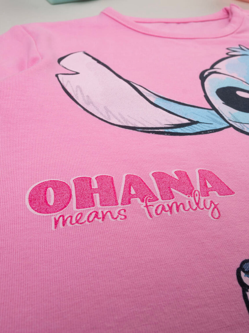 Camiseta baby rosa "stitch" - Prénatal