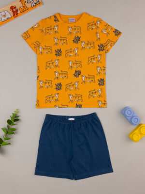 Pijama de punto amarillo/azul de niño - Prénatal